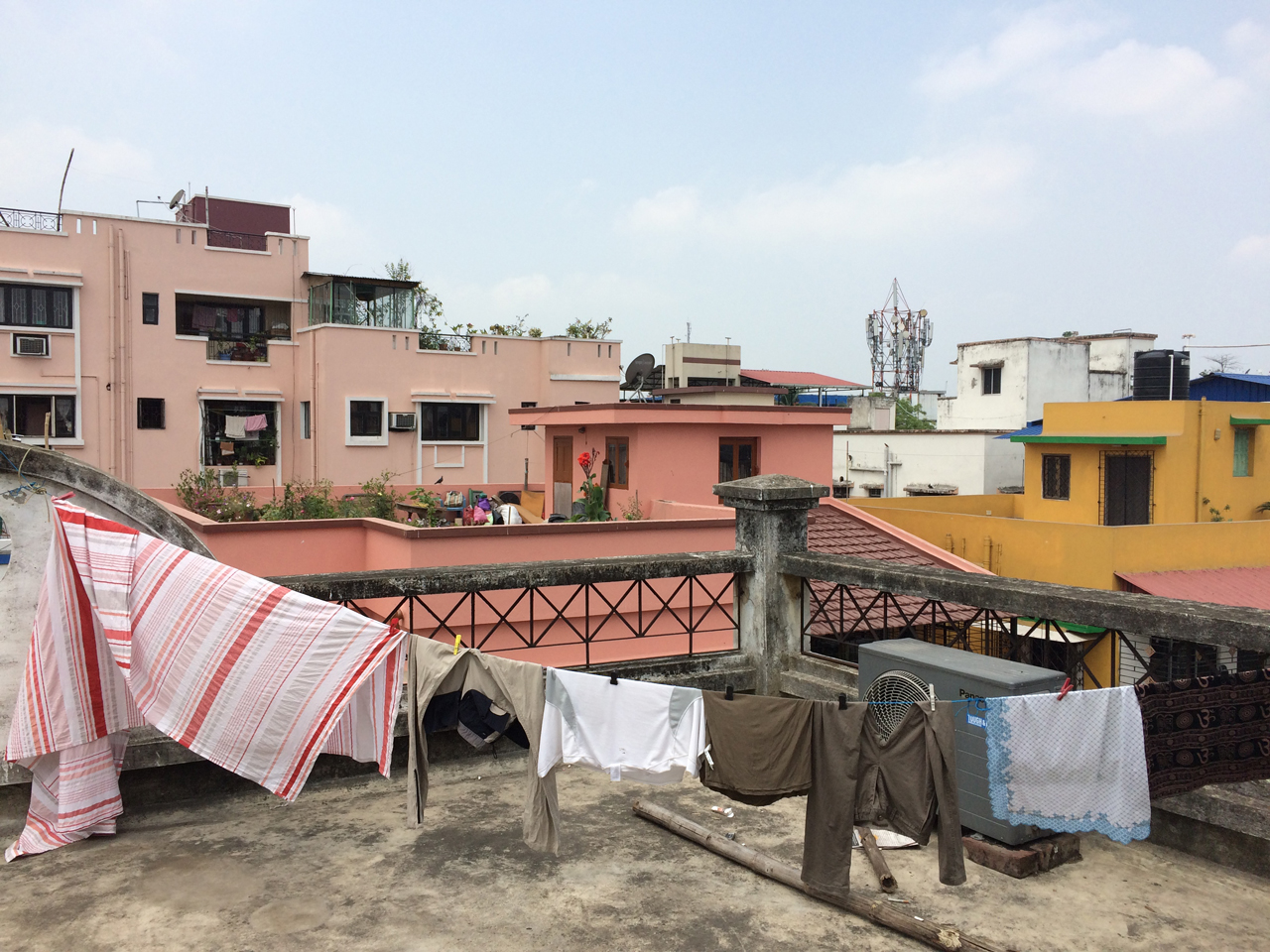 Rooftop with a clothes line